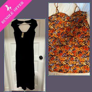 2 PIECE BUNDLE - American Eagle Maxi Dress + H&M mini dress